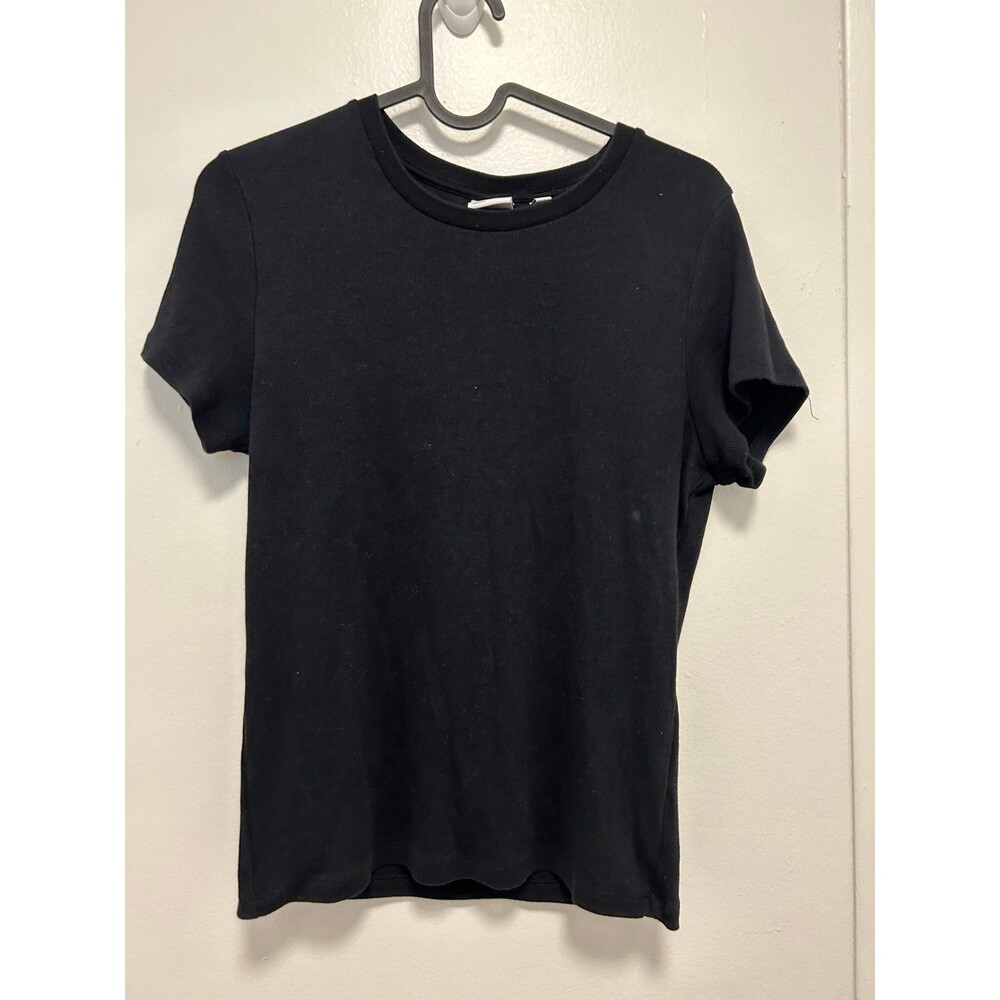 Aritzia TNA Homestretch tee shirt Size L Like new. black - Picture 4 of 5
